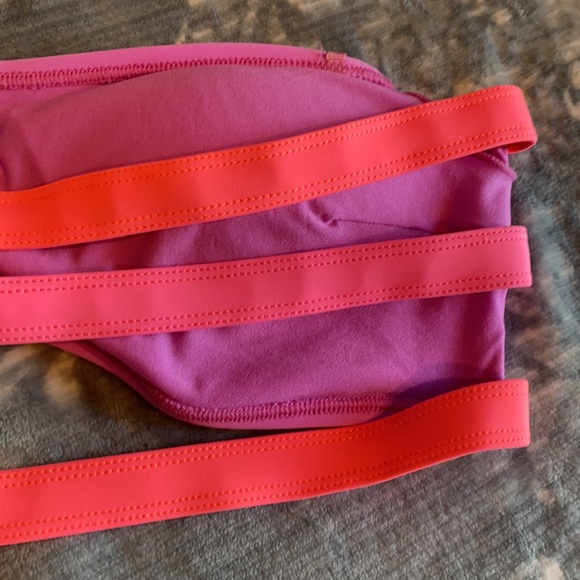 AE bandeau swim top two tone pink pullover padded - Picture 6 of 6